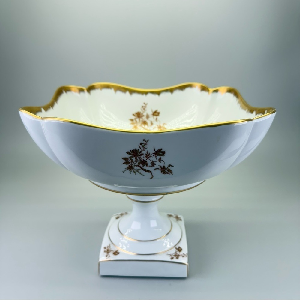 Handpainted French Porcelain Compote